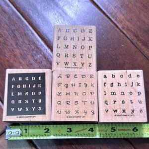 Stampin' Up! Wooden Alphabet Stamp Set - Black Letters